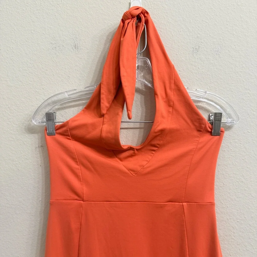 Patagonia Morning Glory Halter Dress Womens Size Small Orange Hiking Outdoor - Picture 4 of 15